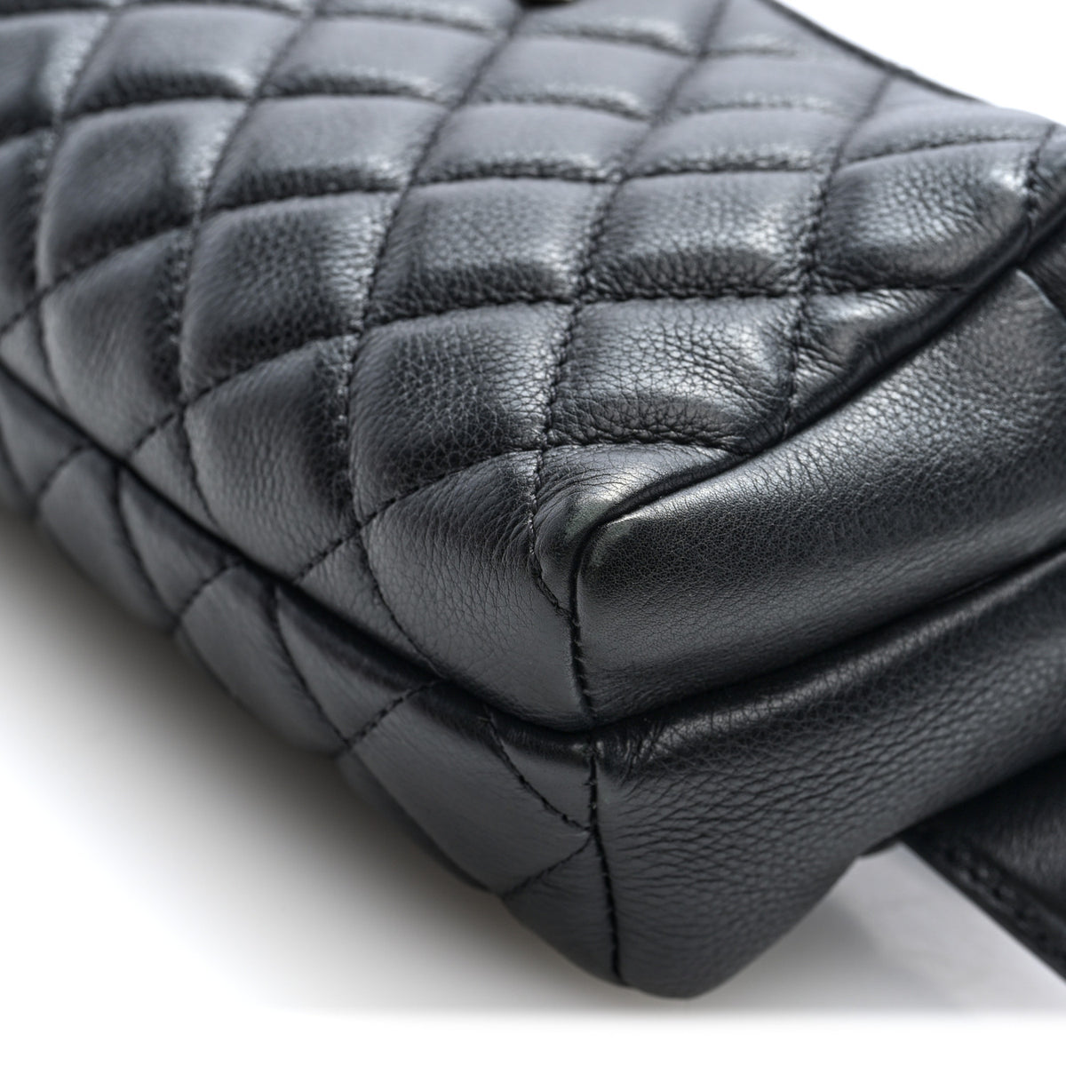 Calfskin Quilted Waist Bag Black