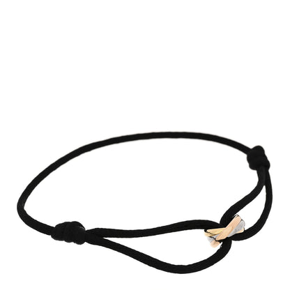 Cartier 18k Pink Yellow White Gold Trinity Adjustable Cord Bracelet Black 1 of 4