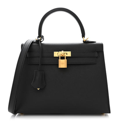 Hermes Epsom Kelly Sellier 25 Black 1 of 11