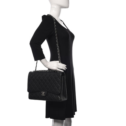 Chanel Caviar Quilted Maxi Double Flap Black 2 of 11