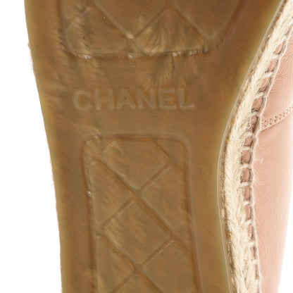 Chanel Lambskin CC Espadrilles 37 Nude 6 of 11