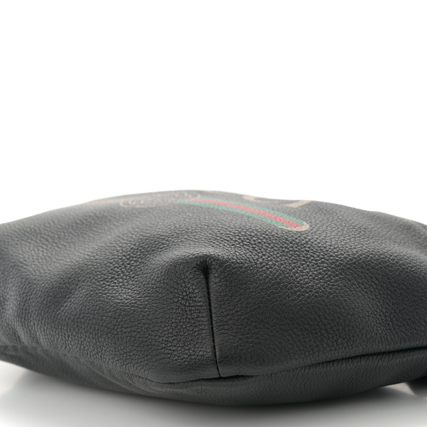 Grained Calfskin Logo Belt Bag Black