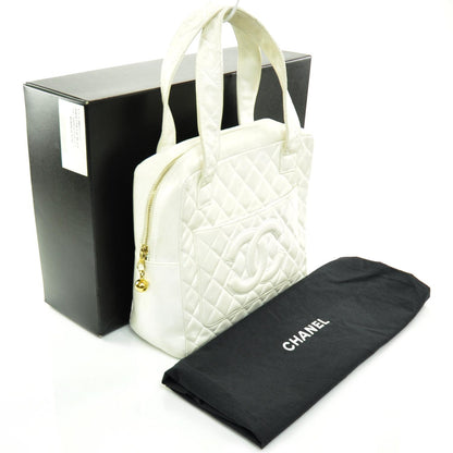 Chanel Lambskin Quilted CC Handbag White 3 of 9