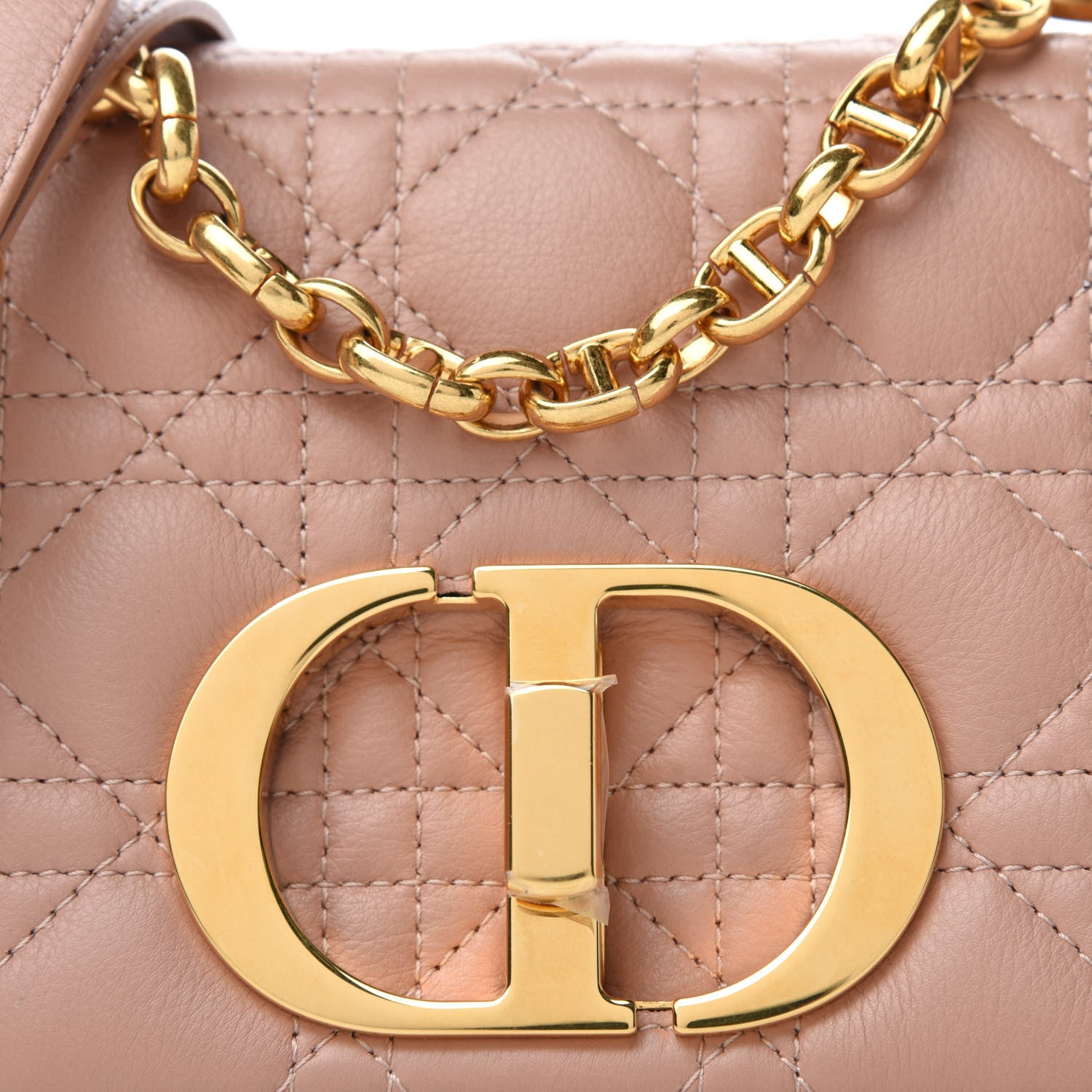 Christian Dior Lambskin Cannage Small Caro Bag Rose Des Vents 9 of 9