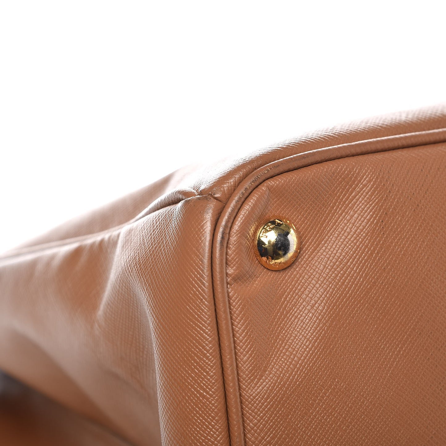 Saffiano Lux Extra Large Galleria Double Zip Tote Caramel