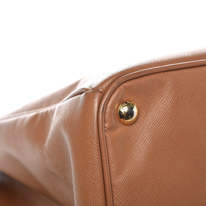 Prada Saffiano Lux Extra Large Galleria Double Zip Tote Caramel 17 of 18