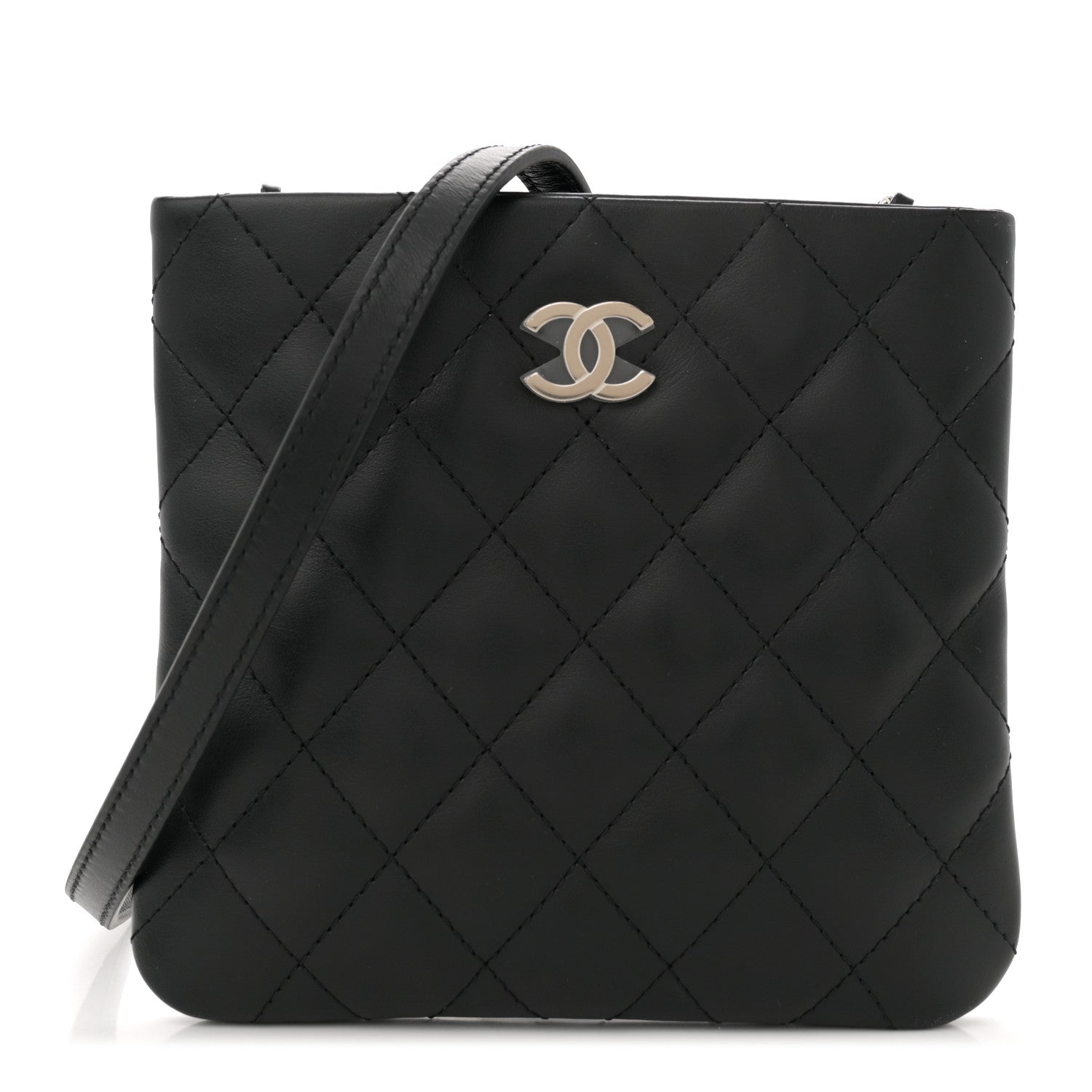 Chanel Lambskin Quilted Crossbody Bag Black 1 of 10