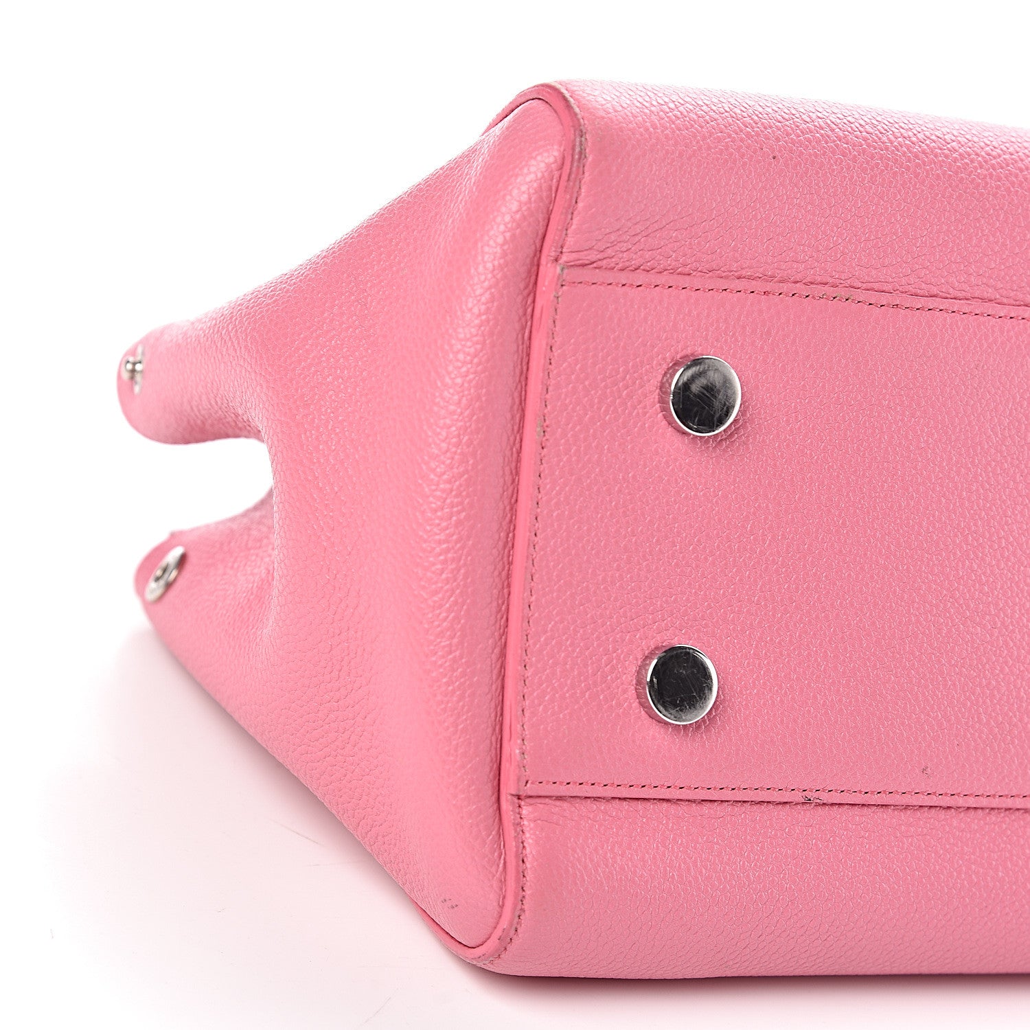Saint Laurent Grained Calfskin Small Cabas Rive Gauche Rose Clair 10 of 11