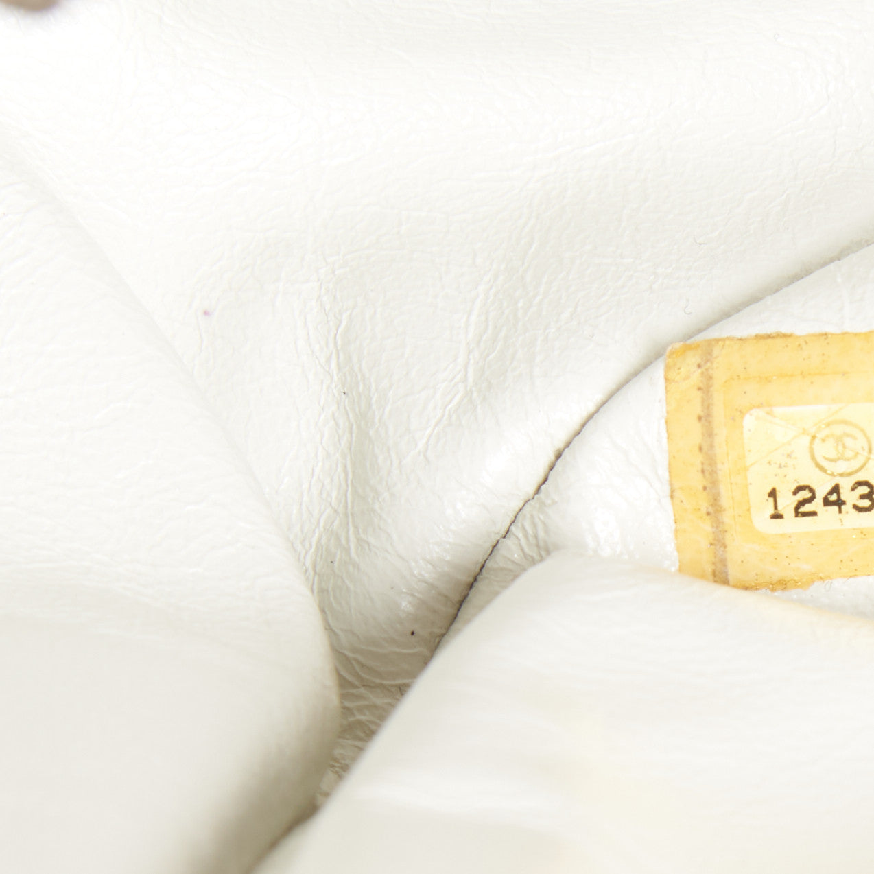 Caviar Half Moon Large Flap White