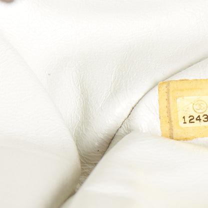 Chanel Caviar Half Moon Large Flap White 9 of 9