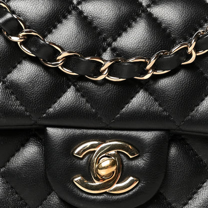 Chanel Lambskin Quilted Mini Rectangular Flap Black 7 of 9