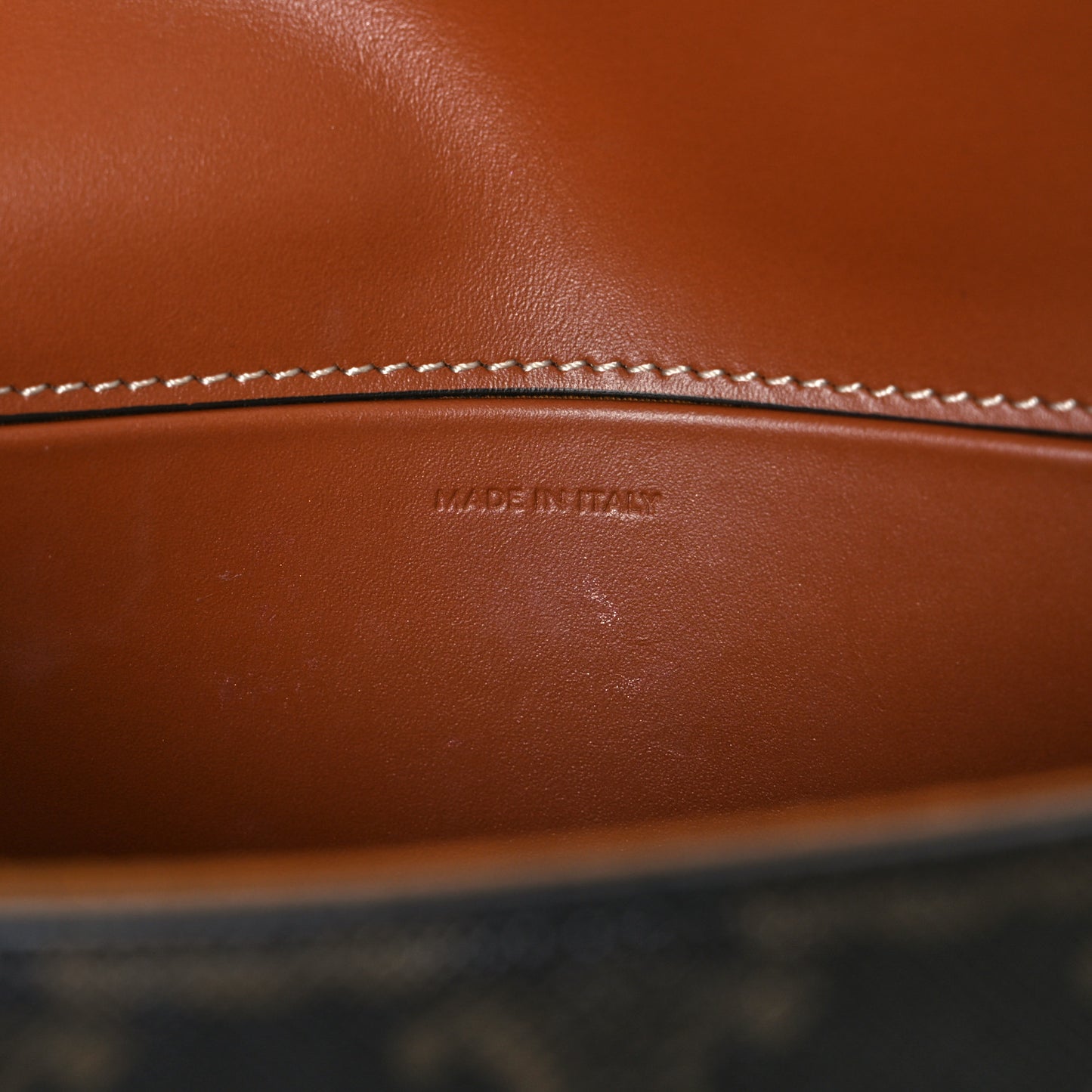 Calfskin Triomphe Canvas Besace Tan