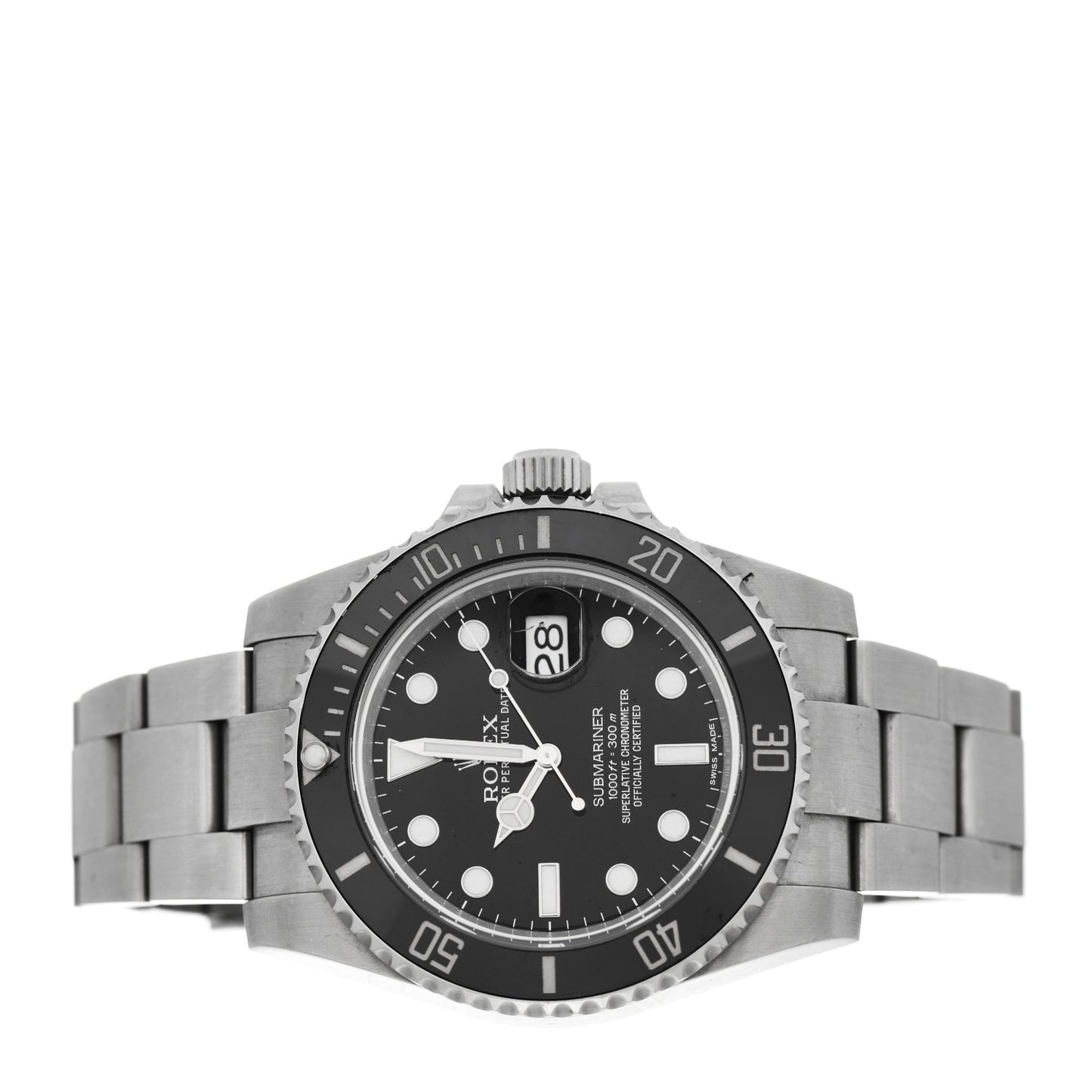 Stainless Steel 40mm Oyster Perpetual Submariner Date Watch Black 116610LN