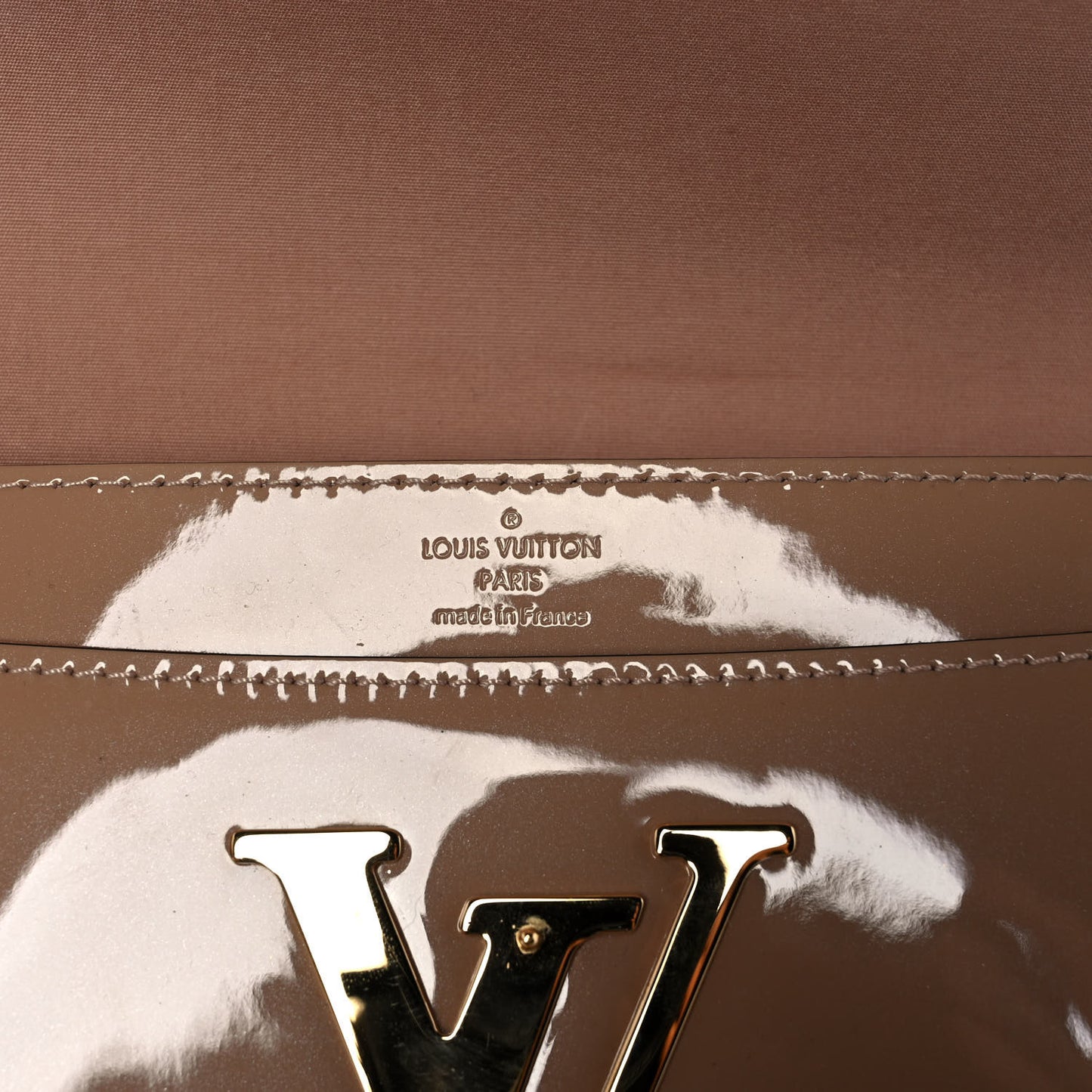 Patent Louise Clutch Nude
