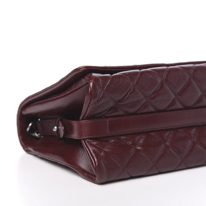 Chanel Goatskin Quilted Large City Rock Flap Burgundy 9 of 12