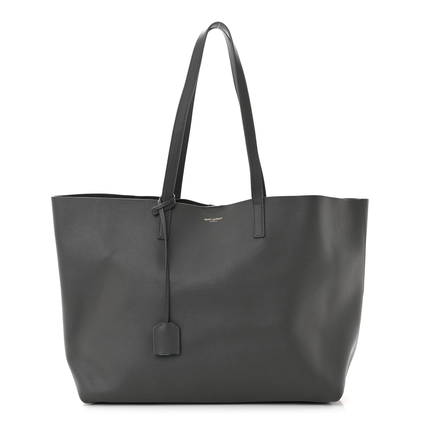 Calfskin Large Shopping Tote Asphalt
