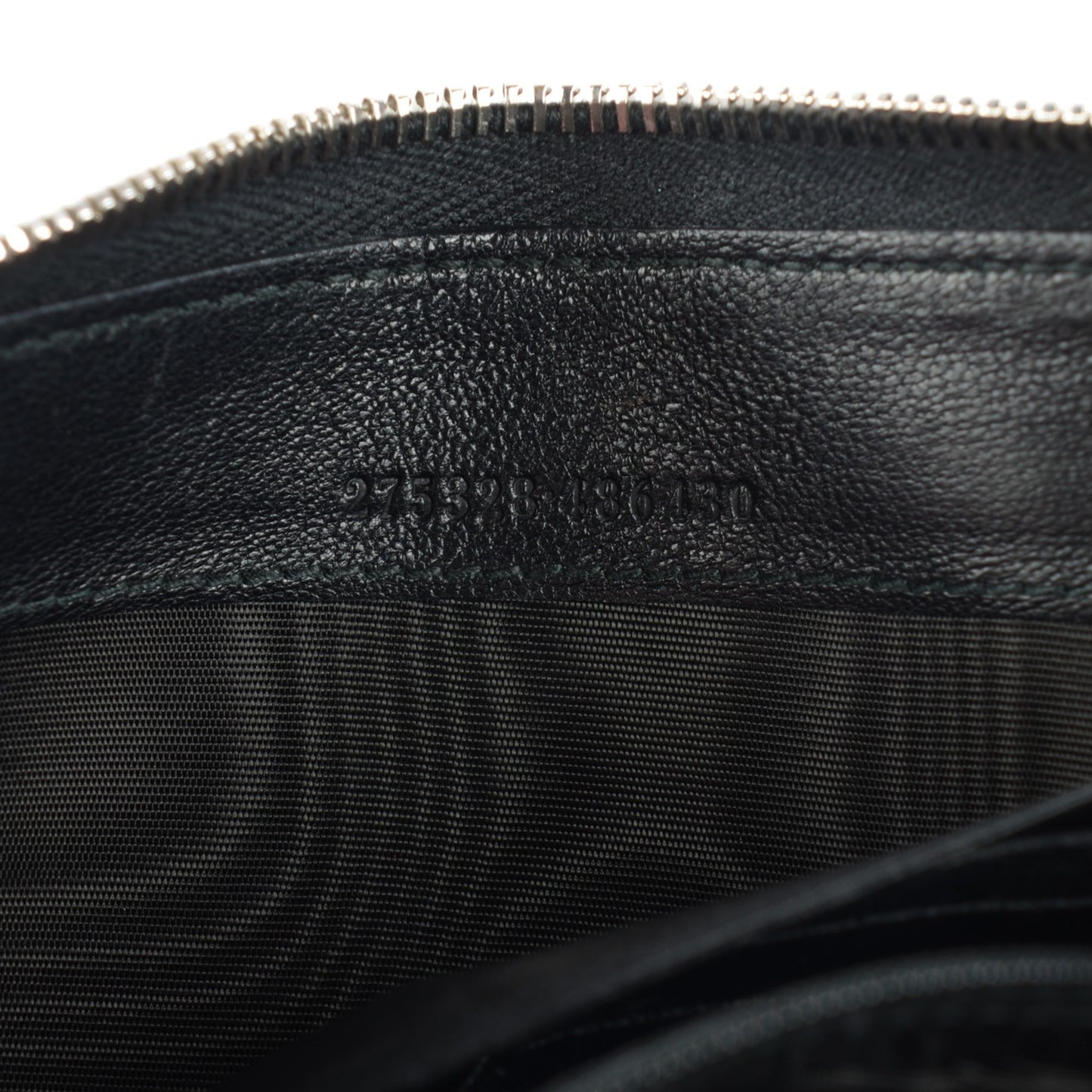 Lambskin Skull Continental Zip Wallet Black