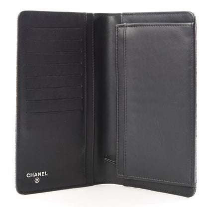 Chanel Glittered Calfskin Quilted Yen Wallet Black 4 of 10