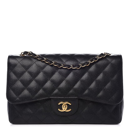 Chanel Caviar Quilted Jumbo Double Flap Black 1 of 7