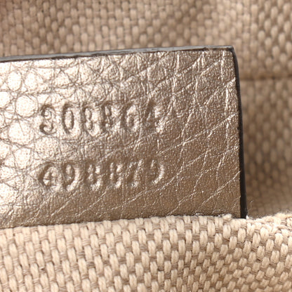 Gucci Metallic Pebbled Calfskin Small Soho Disco Bag Golden Beige 9 of 9