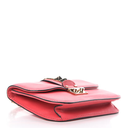 Valentino Garavani Vitello Small Glam Lock Rockstud Flap Deep Rose 4 of 12