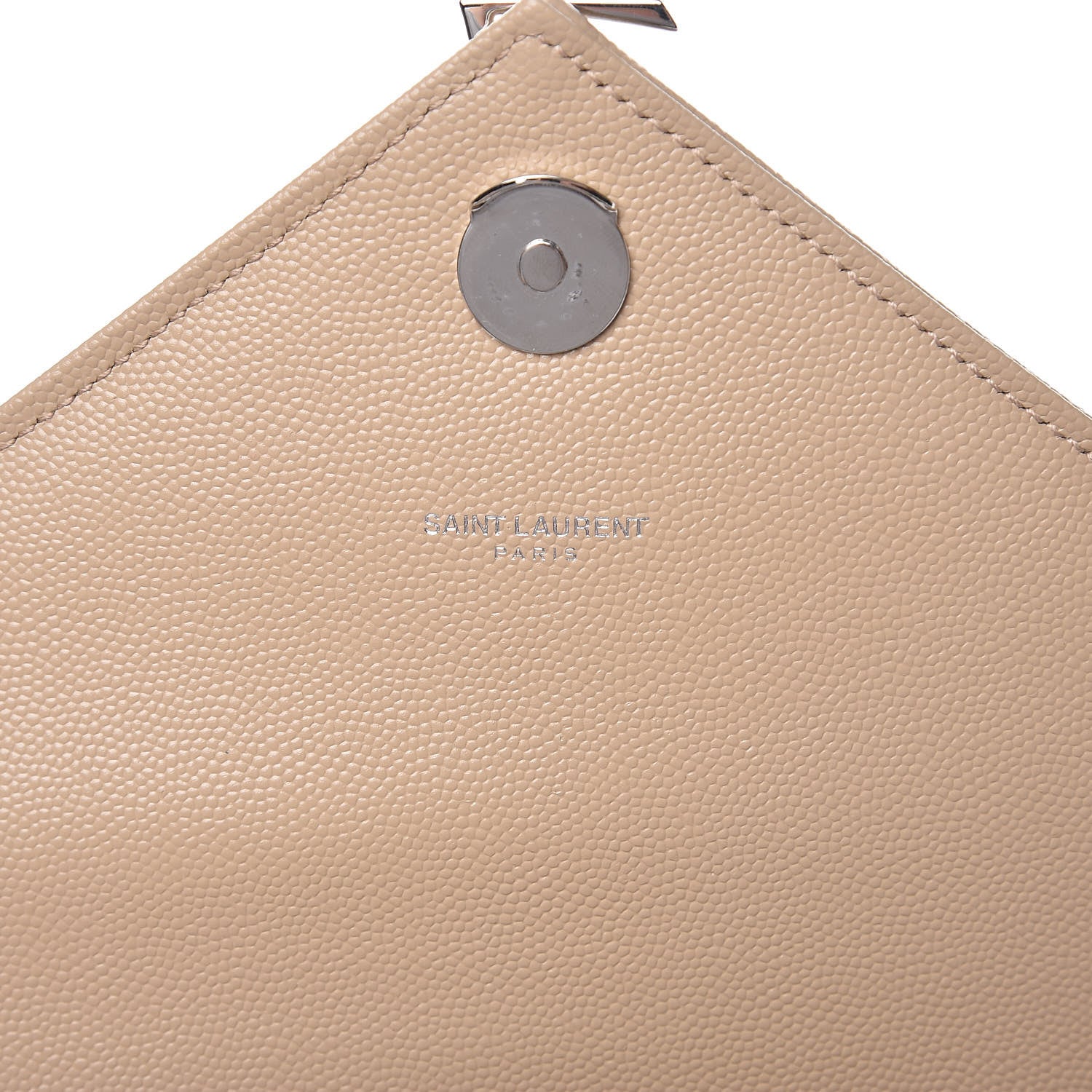 Saint Laurent Grain De Poudre Large Tri-Quilt Monogram Satchel Dark Beige 7 of 10