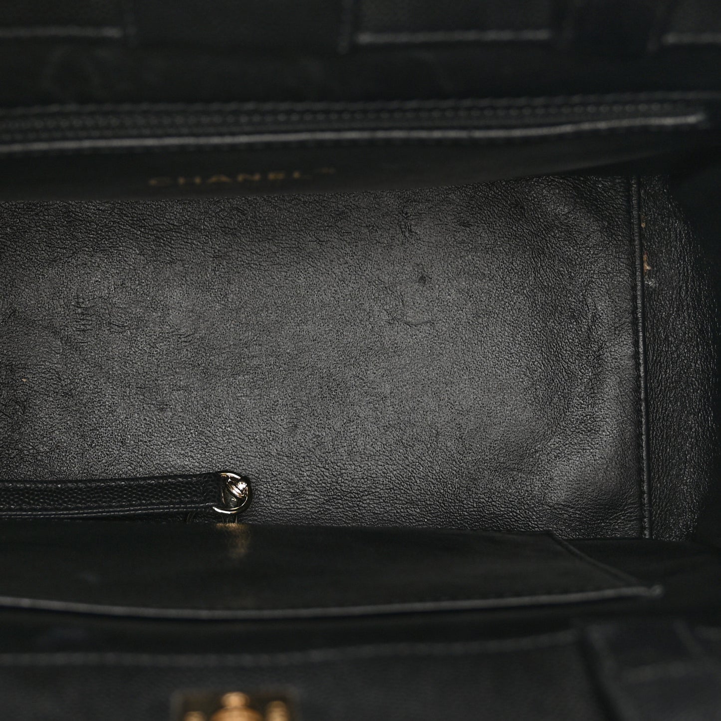 Caviar Quilted Small Business Affinity Shopping Bag Black