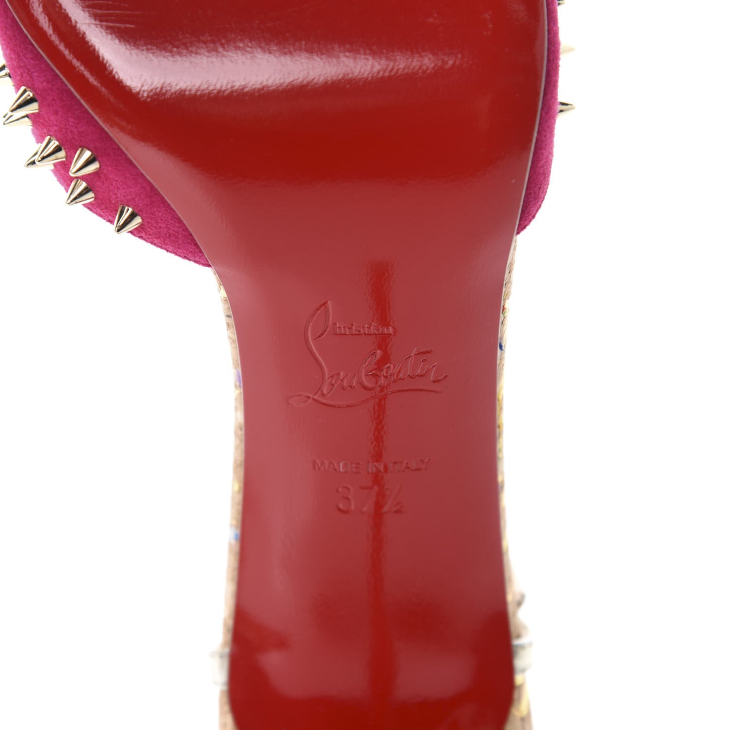 Suede Lame Cork Baila Spike 100 Pumps 37.5 Rosa