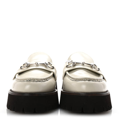 Gucci Cordovan Lux Horsebit Platform Mules 41 Mystic White 3 of 10