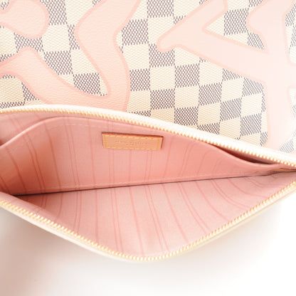 Louis Vuitton Damier Azur Tahitienne Neverfull MM 10 of 10