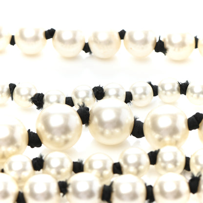 Chanel Pearl Multi Strand Long Necklace Gold 6 of 6