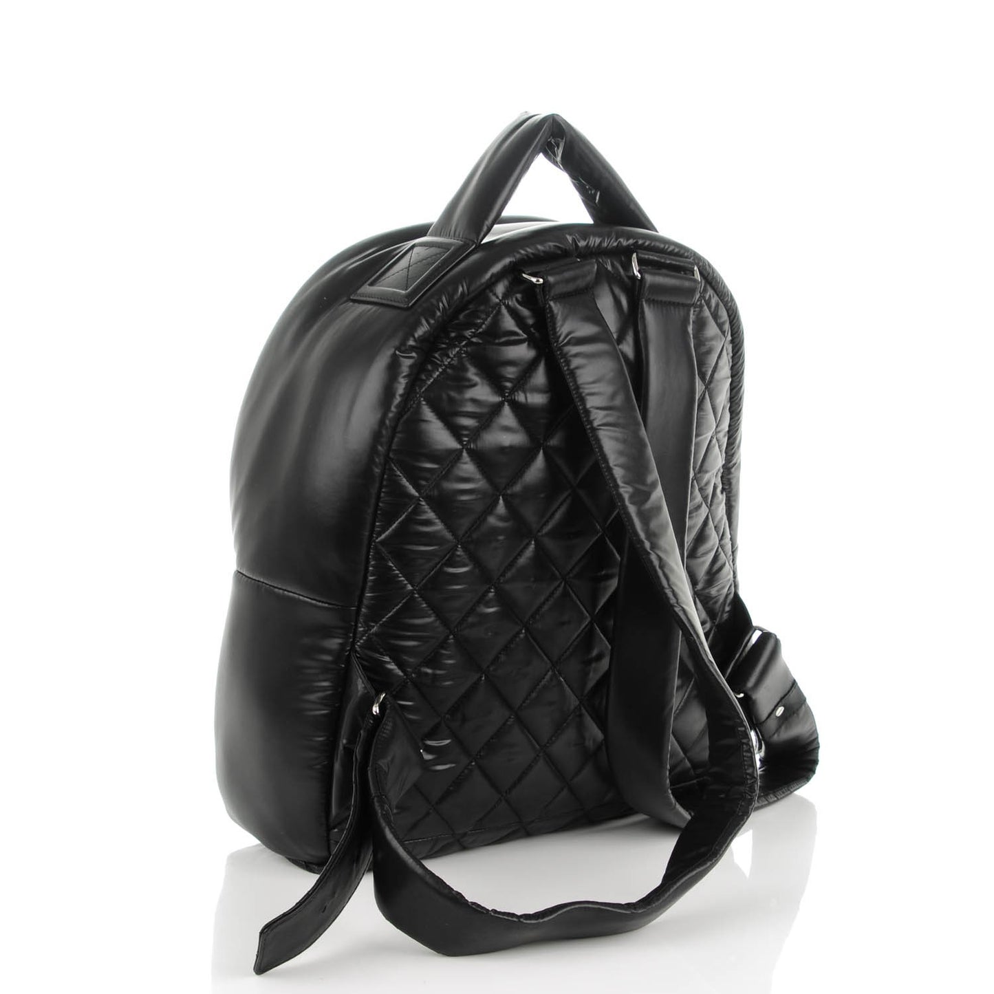 Nylon Quilted Coco Cocoon Backpack Black