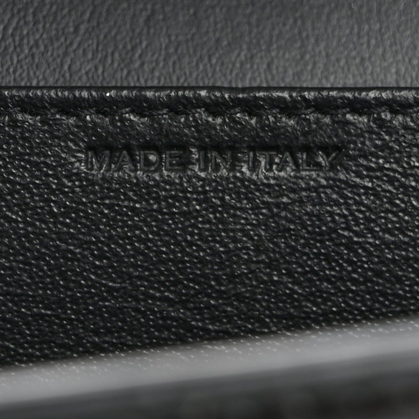Calfskin Crocodile Embossed Monogram Uptown Chain Wallet Black