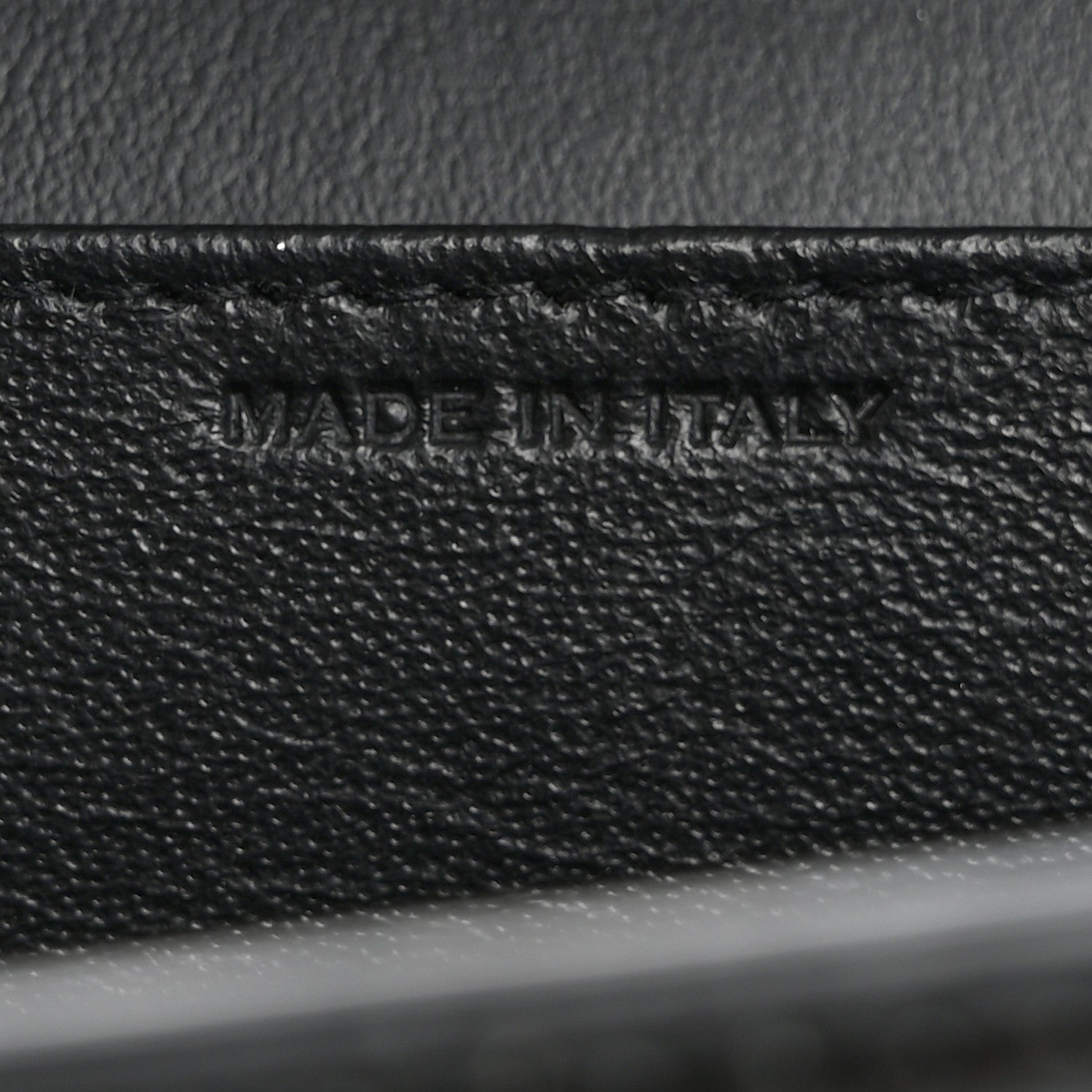 Saint Laurent Calfskin Crocodile Embossed Monogram Uptown Chain Wallet Black 8 of 16
