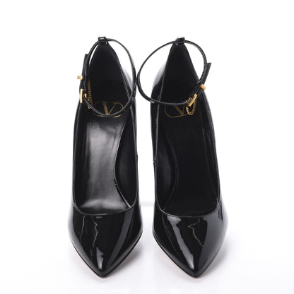 Valentino Garavani Patent Ringstud Wedges 38 Black 5 of 9