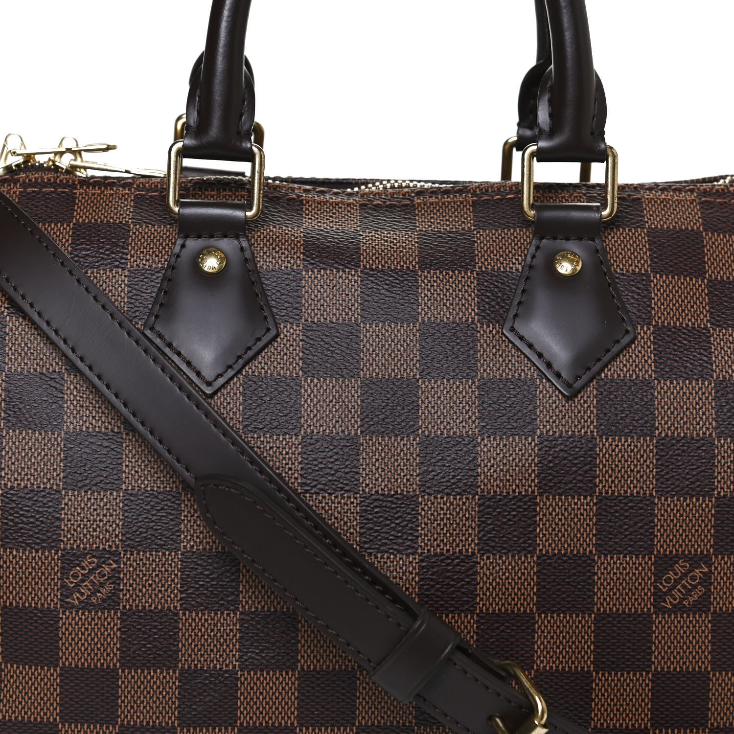 Louis Vuitton Damier Ebene Speedy Bandouliere 25 8 of 10