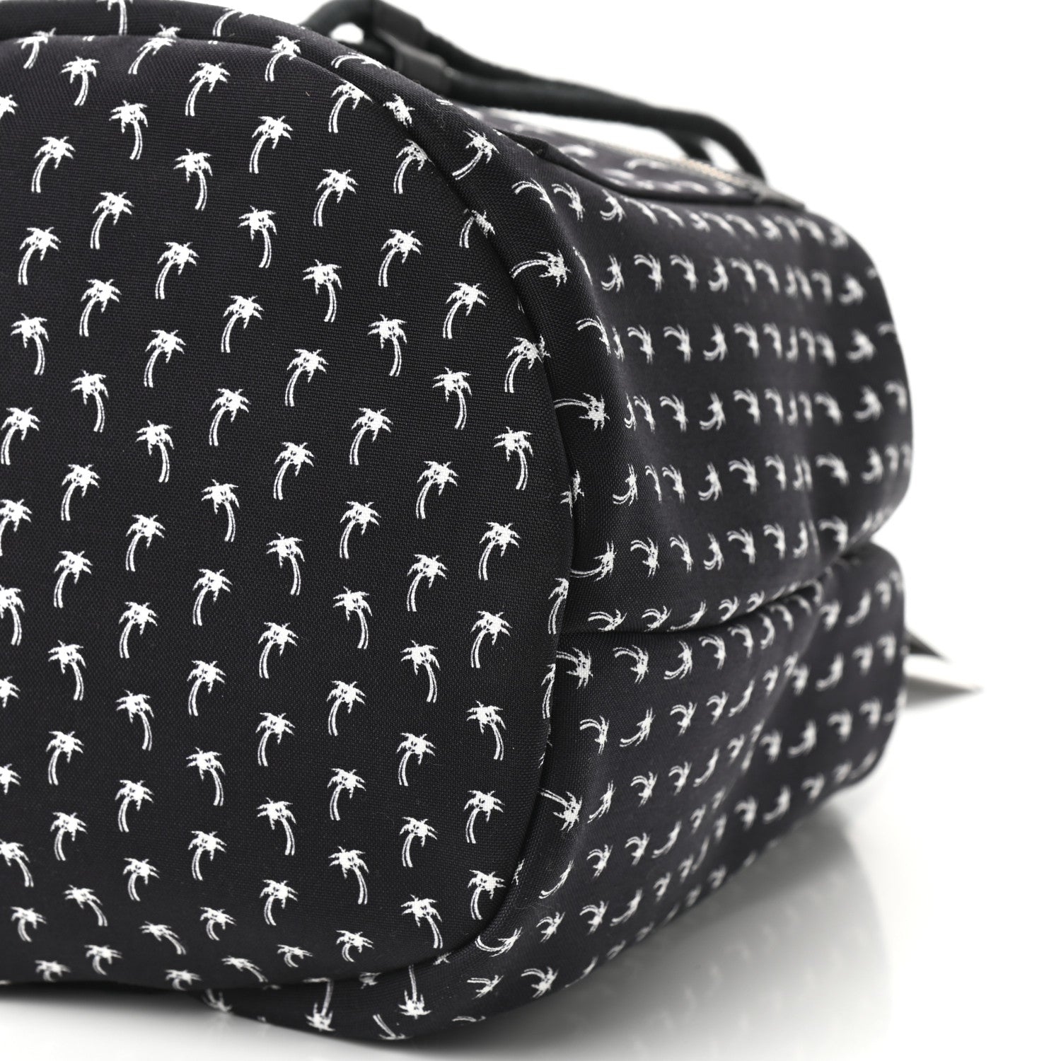 Saint Laurent Canvas Palm Tree Print City Sailor Backpack Black White 9 of 9