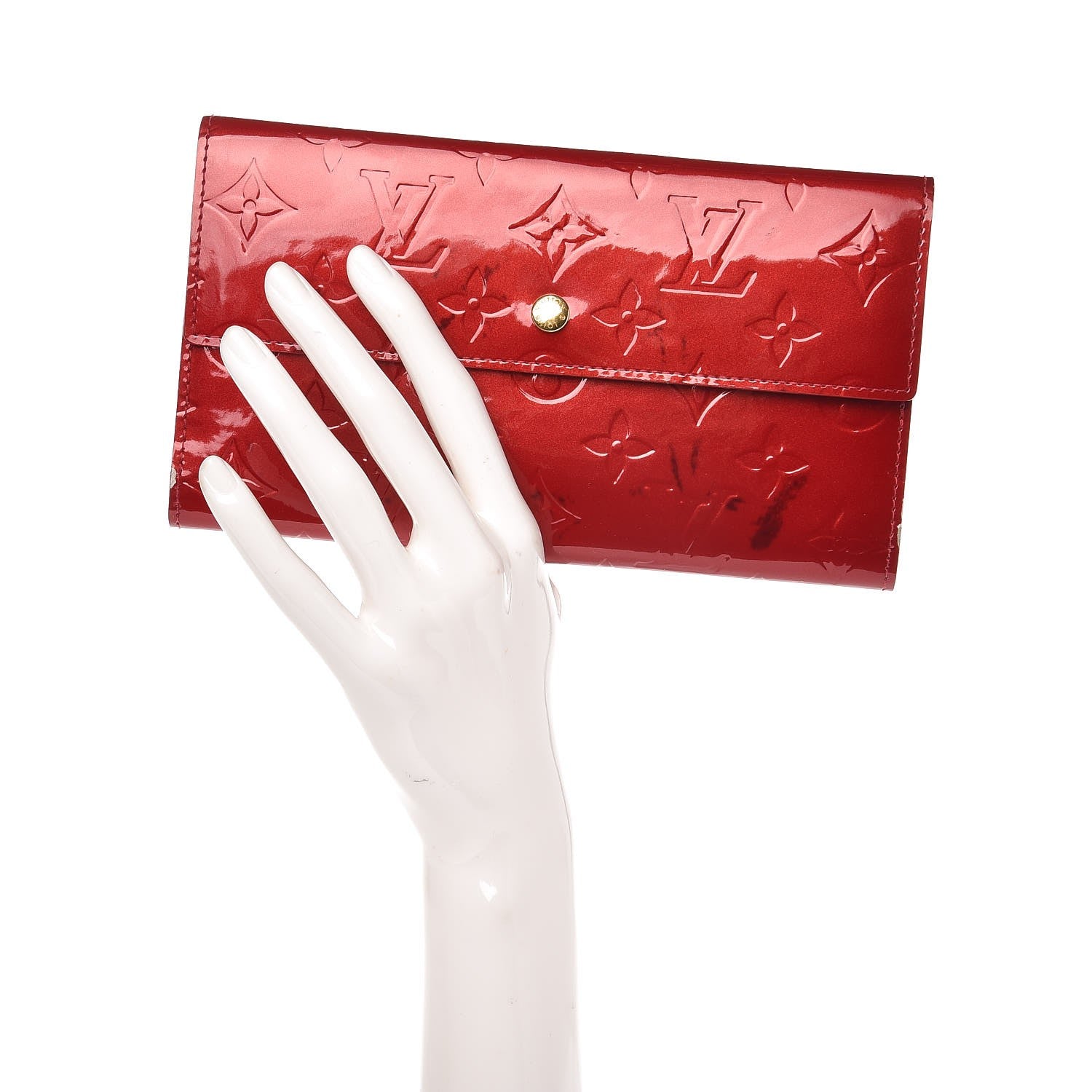 Louis Vuitton Vernis Porte Tresor International Wallet Pomme D'Amour 2 of 12
