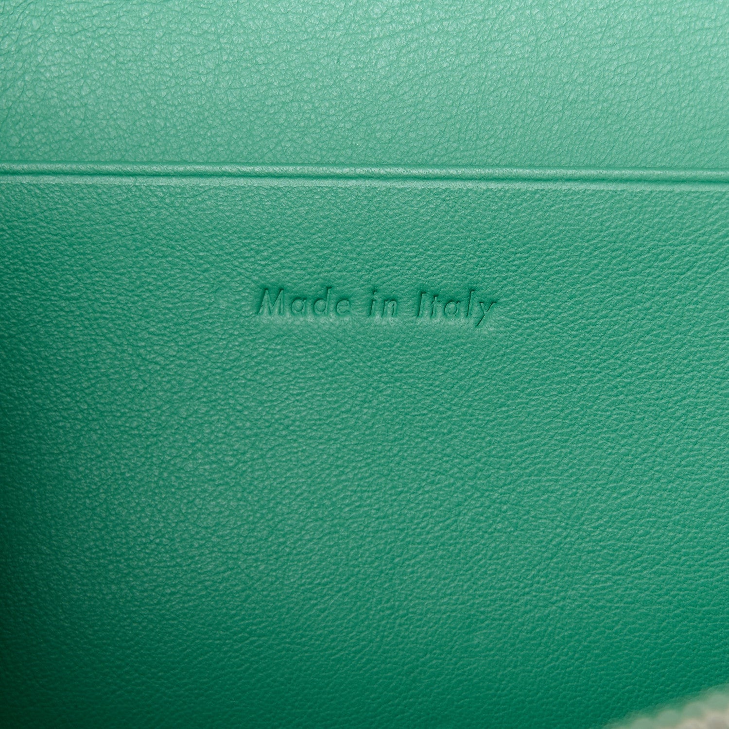 Celine Smooth Lambskin Frame Evening Chain Clutch Green Orange 6 of 9
