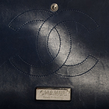 Chanel Lizard Jumbo Double Flap Blue 8 of 9