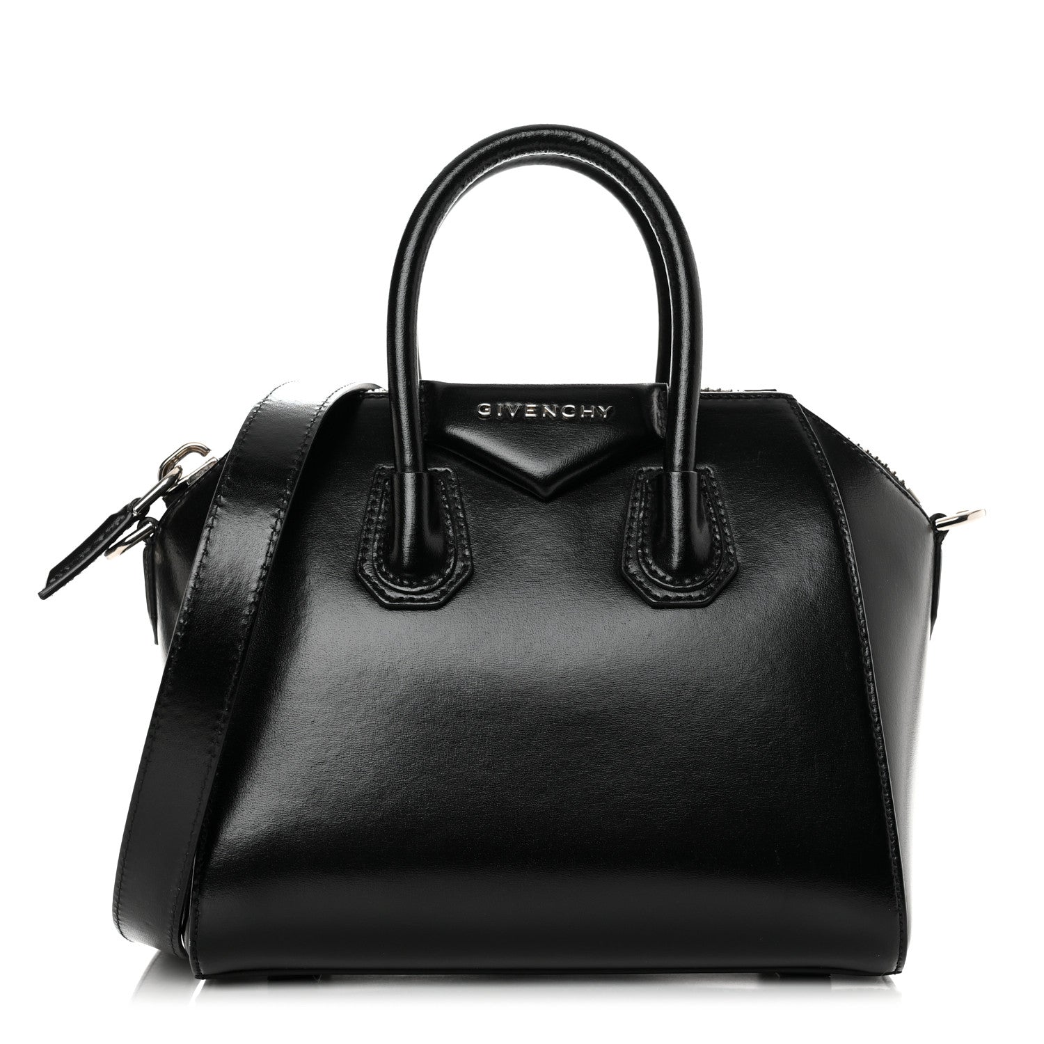 Givenchy Shiny Lord Calfskin Mini Antigona Black 1 of 11