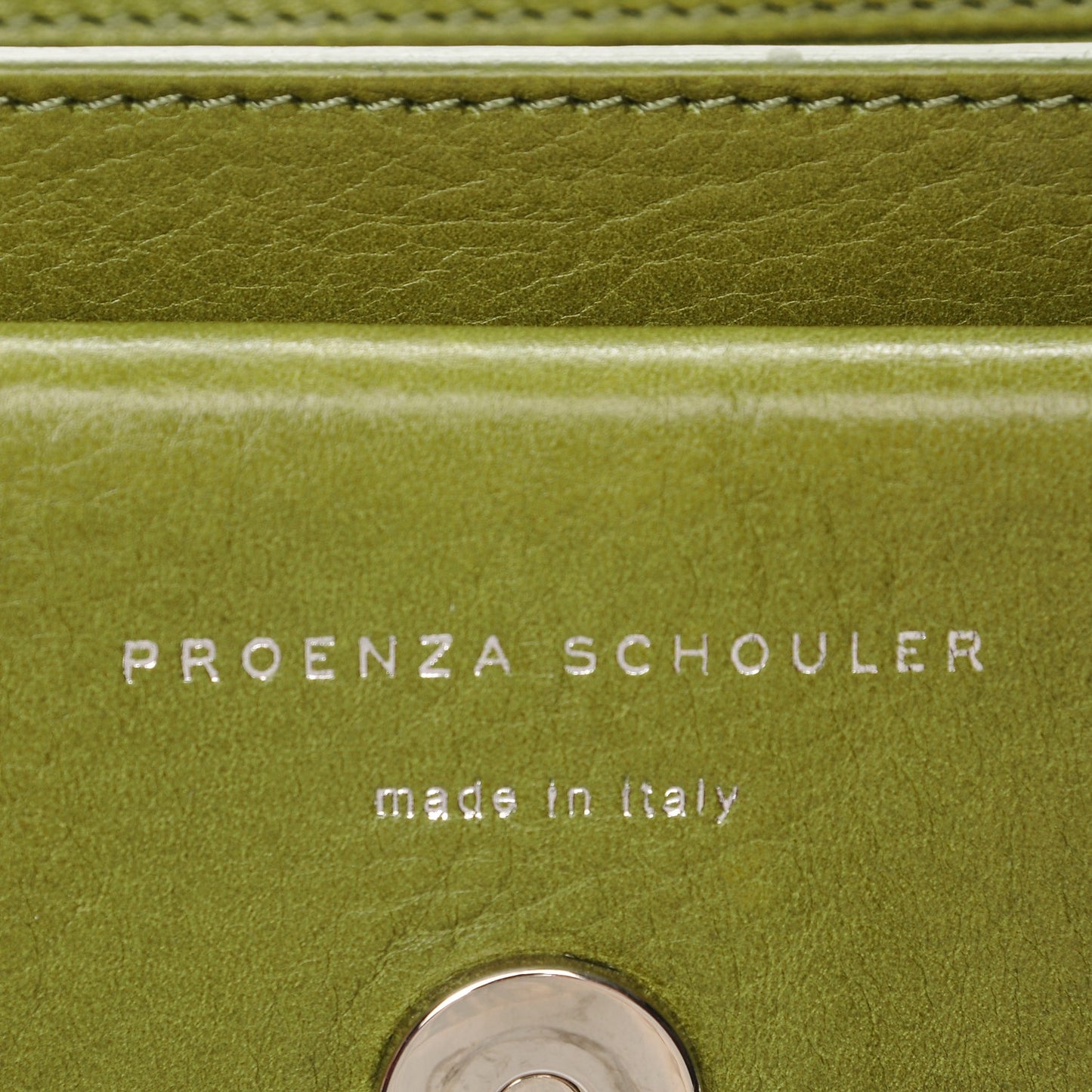 Calfskin PS11 Classic Shoulder Bag Olive