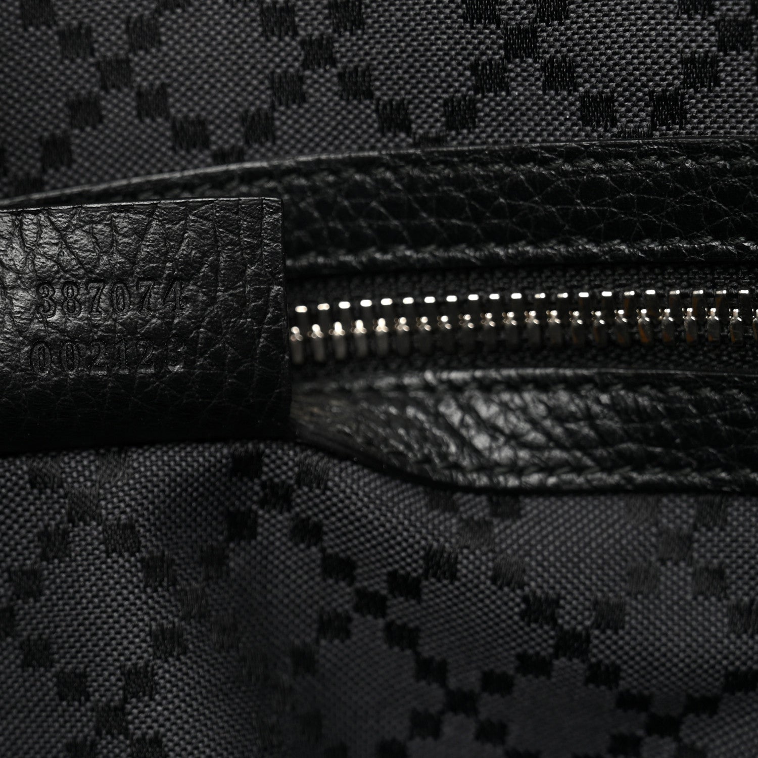 Gucci Pebbled Calfskin Briefcase Black 7 of 13