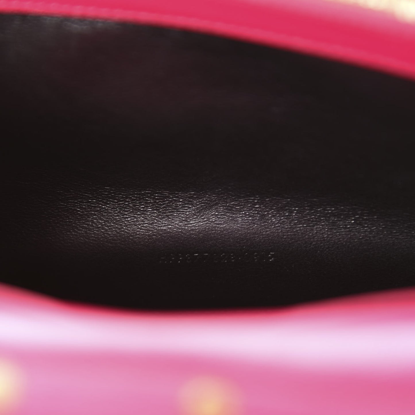Grain De Poudre Matelasse Chevron Monogram Chain Wallet Fresh Fuchsia