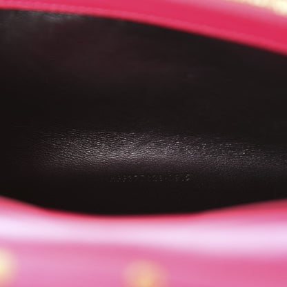 Saint Laurent Grain De Poudre Matelasse Chevron Monogram Chain Wallet Fresh Fuchsia 10 of 12