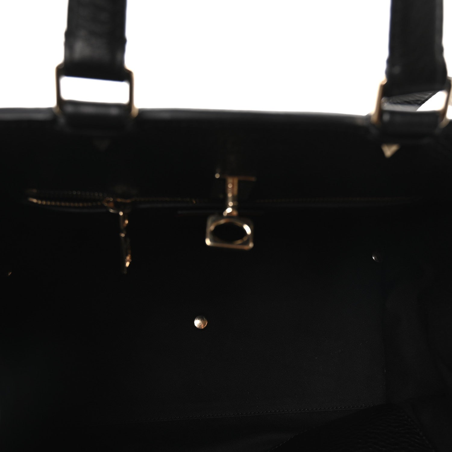 Valentino Garavani Pebbled Calfskin Large JoyLock Satchel Black 5 of 9