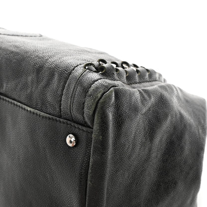 Chanel Glazed Calfskin East West Modern Chain Tote Black 10 of 22