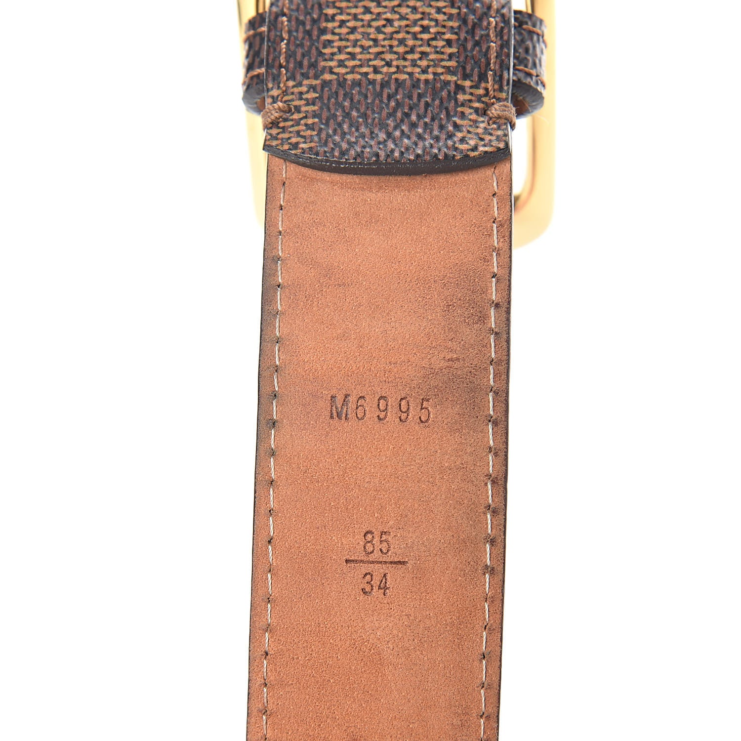Louis Vuitton Damier Ebene 30mm Ellipse Belt 85 34 4 of 8