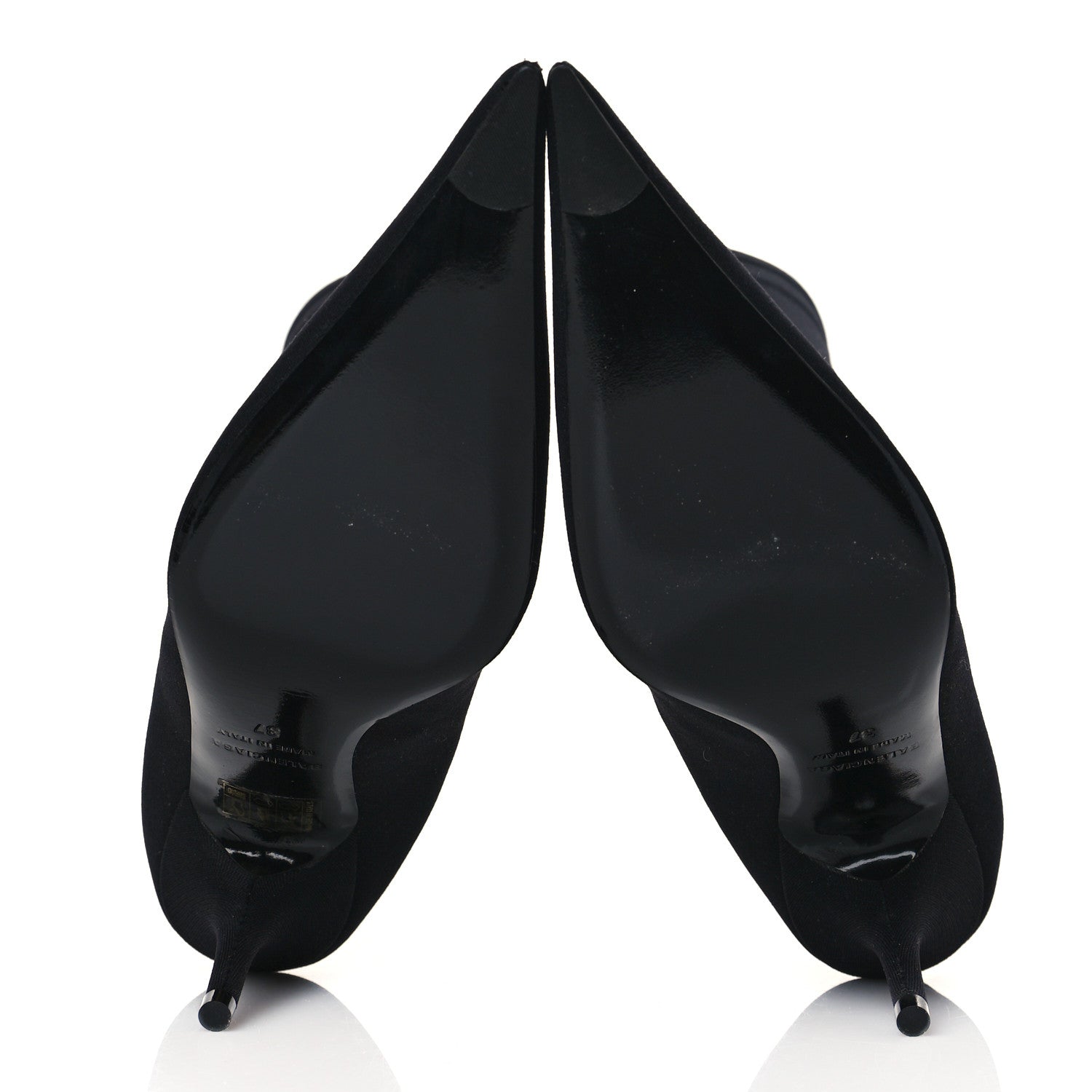 Balenciaga Matte Spandex Extreme Pointed Toe Knife 80mm Ankle Boots 37 Black 6 of 7
