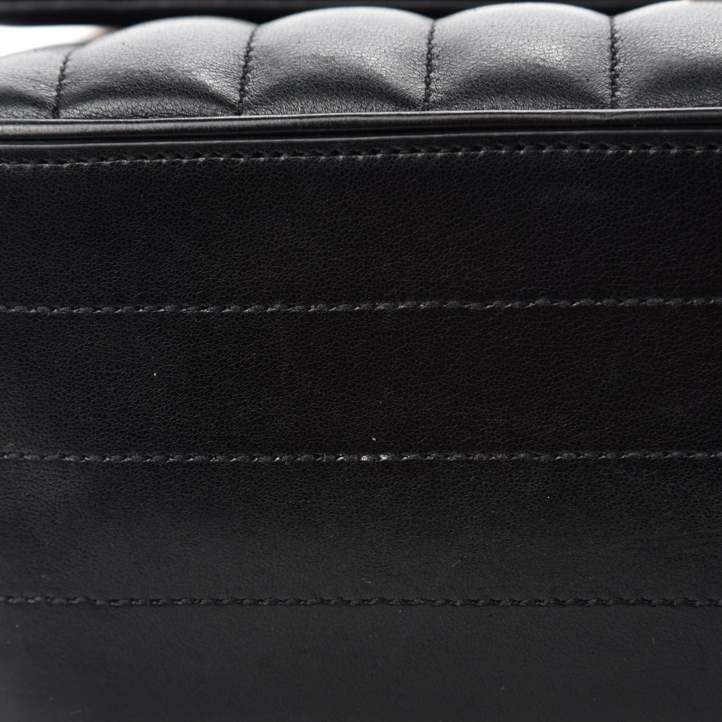 Lambskin Matelasse Monogram Large Vicky Chain Bag Black
